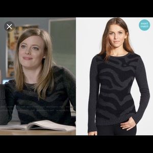 Autumn Cashmere Zebra intarsia sweater!